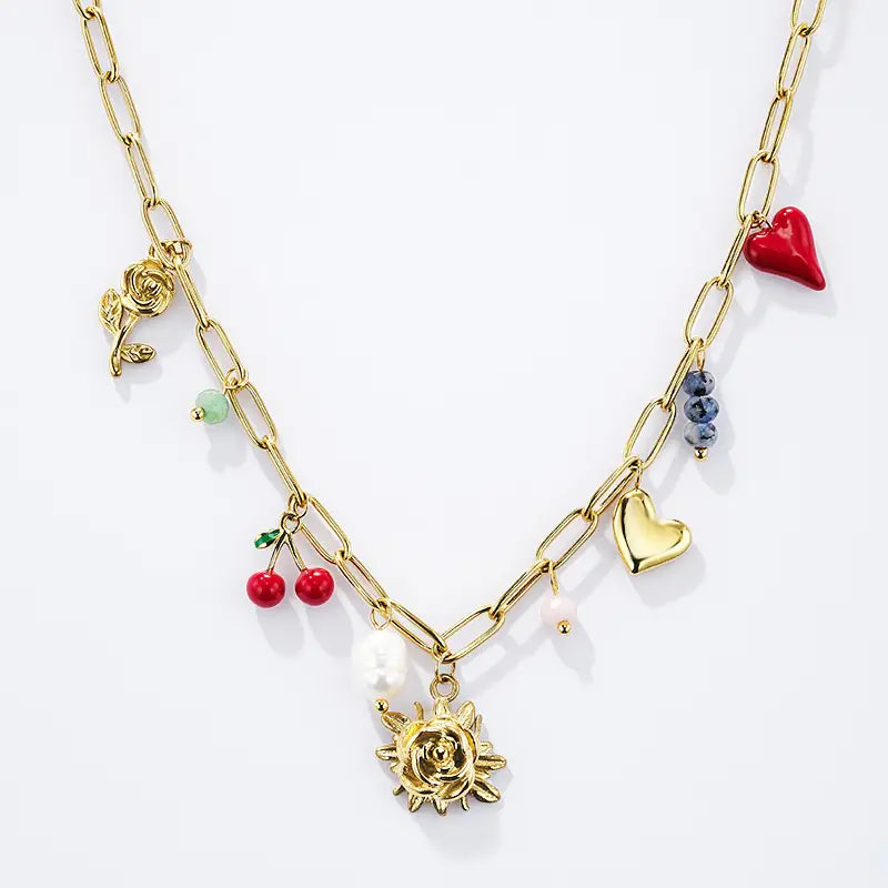 Halsketten mit Anhänger Gold