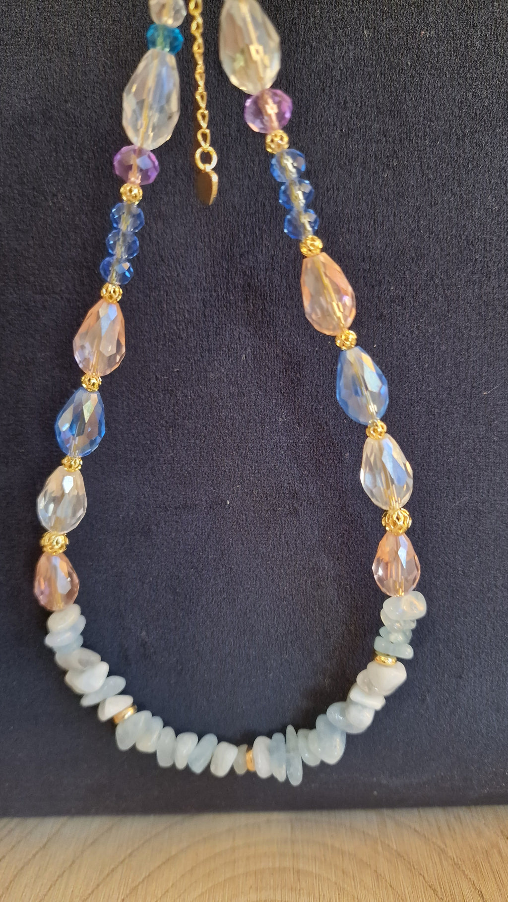 Detailansicht Aquamarin Kette