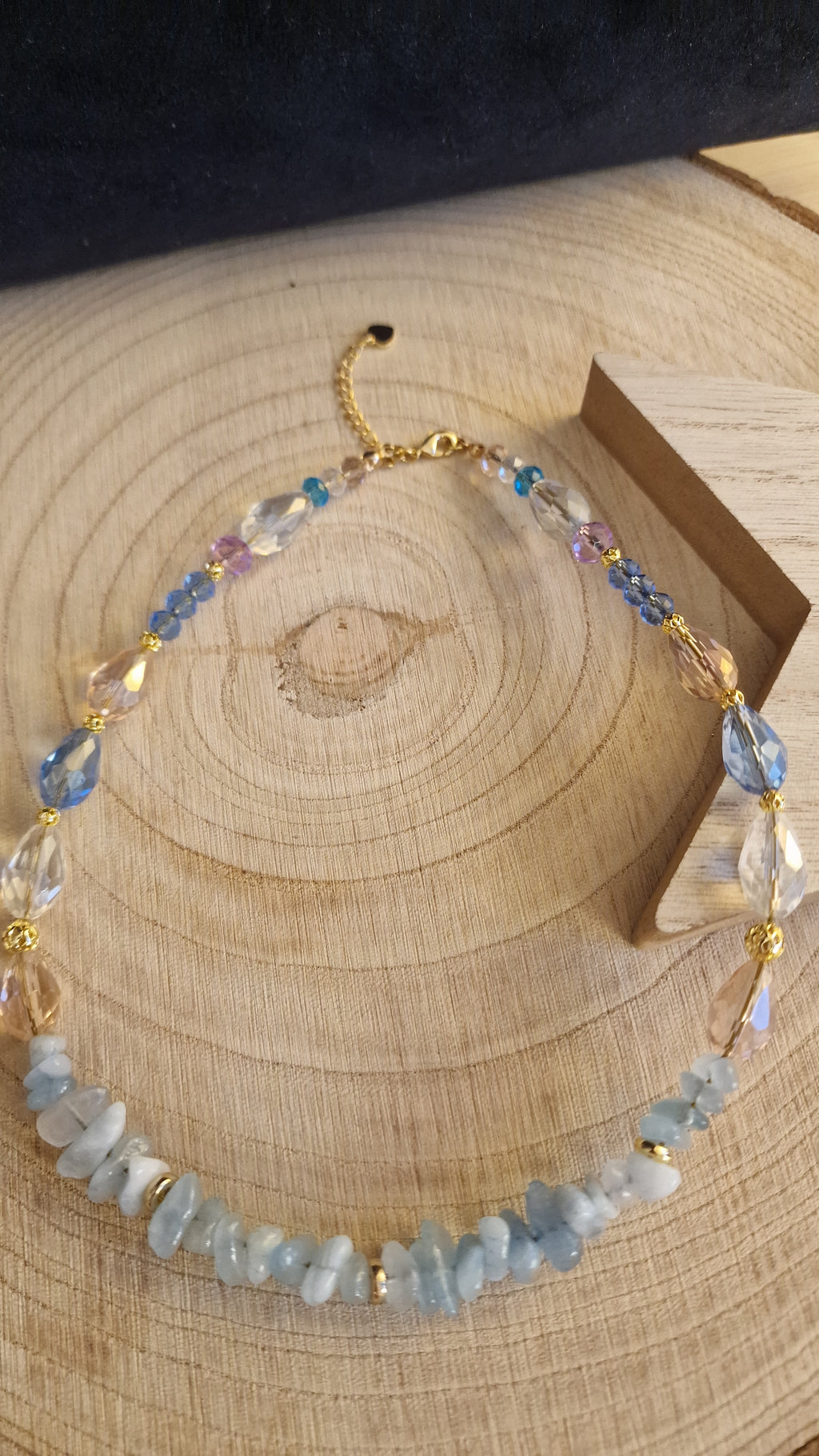 Detailansicht Aquamarin Kette