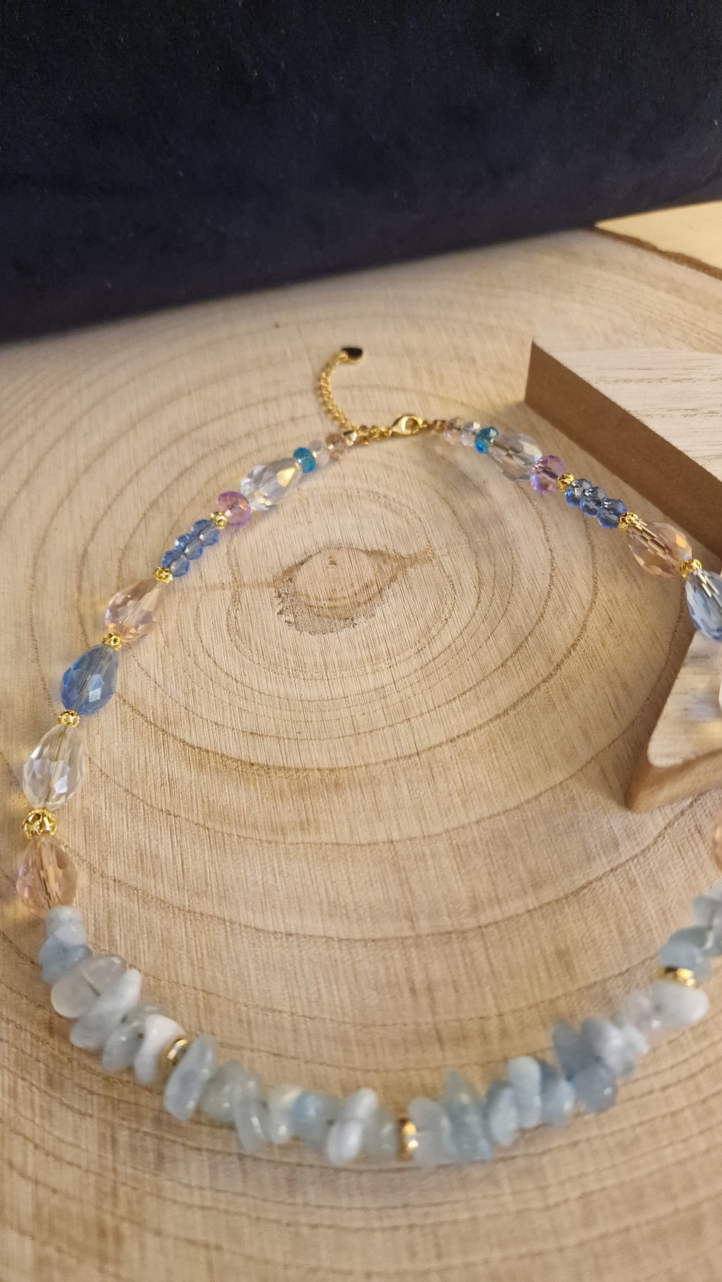 Detailansicht Aquamarin Kette