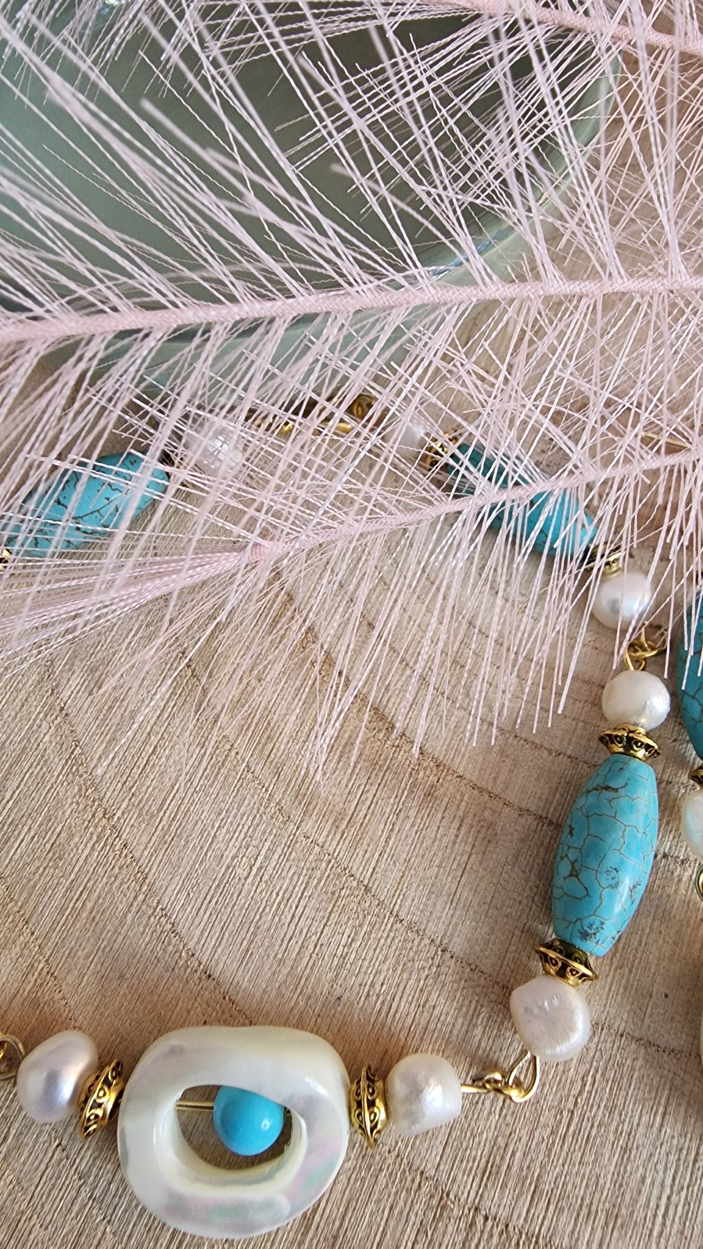 Meeresauge – Schmuck Set Türkis & Perlmutt