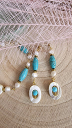 Meeresauge – Schmuck Set Türkis & Perlmutt