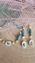 Meeresauge – Schmuck Set Türkis & Perlmutt
