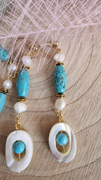 Meeresauge – Schmuck Set Türkis & Perlmutt