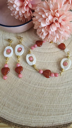 Dahlia Rose – Armband & Ohrringe Set