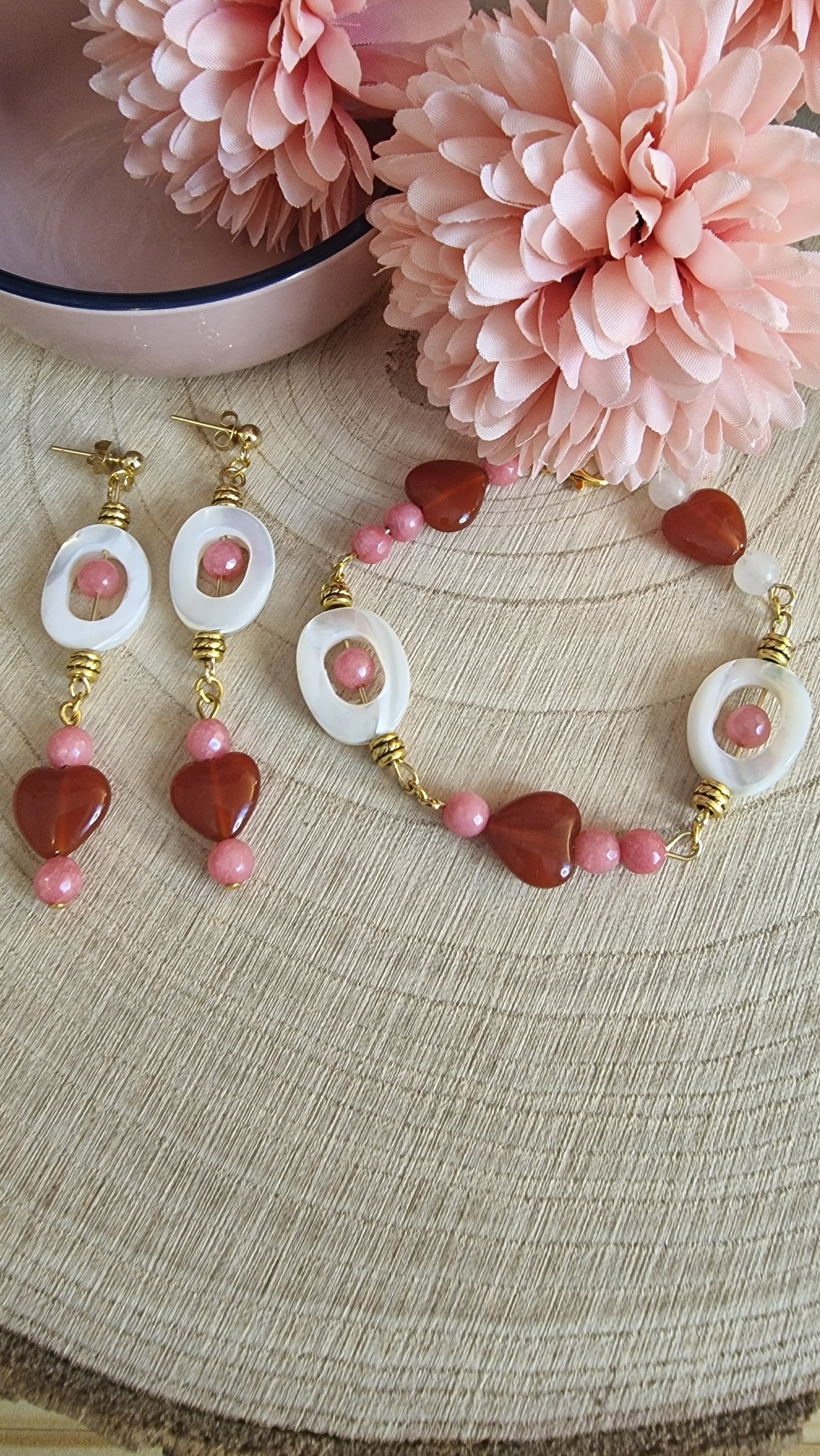Dahlia Rose – Armband & Ohrringe Set