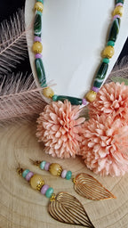 Achat & Jade Set – Ohrringe Nahaufnahme