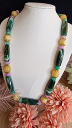 Achat & Jade Set – Seitenansicht Halskette