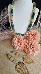 Achat & Jade Set – Seitenansicht Halskette