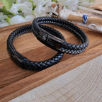 Herren Lederarmband – Geflochten mit Magnetverschluss