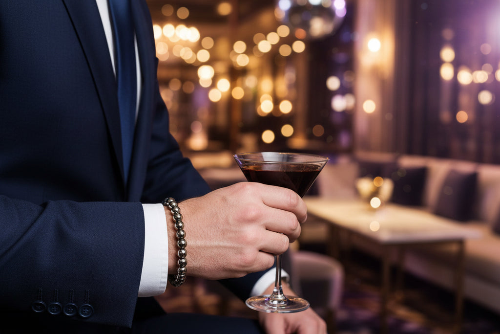 Detailansicht am Handgelenk Armband Silverlook 